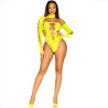Leg Avenue - Body Sans Coutures Avec String Jaune